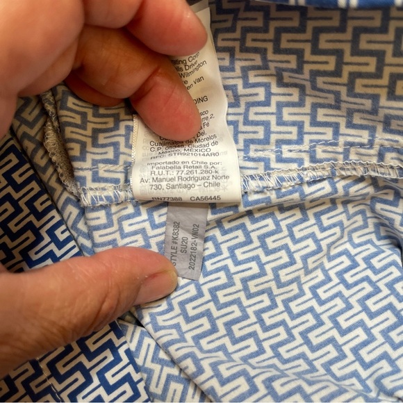 J. Crew Mid Length 7” Blue White Swim Lined Shorts Trunks Mens Size 32 - Picture 12 of 15